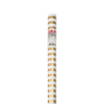JAM Paper Wrapping Paper, 25 Sq. ft. x 30", Gold & White Stripes, 2/Pack (2226517001A)