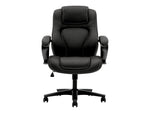 HON High-Back Chair, Fixed Arms, Black Vinyl (BSXVL402EN11)
