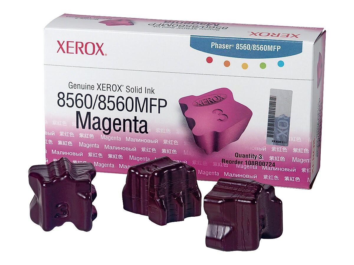 Xerox 108R00724 Magenta Standard Yield Ink Cartridge, 3/Pack