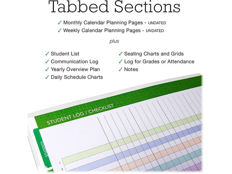 Global Printed Products Deluxe 8.5" x 11" Teacher Academic Planner, Multicolor (DTP-0001-U22-S)