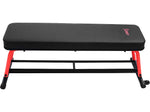 Sunny Health & Fitness Power Zone Black/Red Strength Flat Bench, 1000 Lbs. Weight Capacity (SF-BH6996)