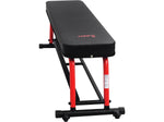 Sunny Health & Fitness Power Zone Black/Red Strength Flat Bench, 1000 Lbs. Weight Capacity (SF-BH6996)