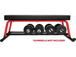 Sunny Health & Fitness Power Zone Black/Red Strength Flat Bench, 1000 Lbs. Weight Capacity (SF-BH6996)