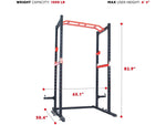 Sunny Health & Fitness Power Zone Black/Red Power Cage, 1000 Lbs. Weight Capacity (SF-XF9925)
