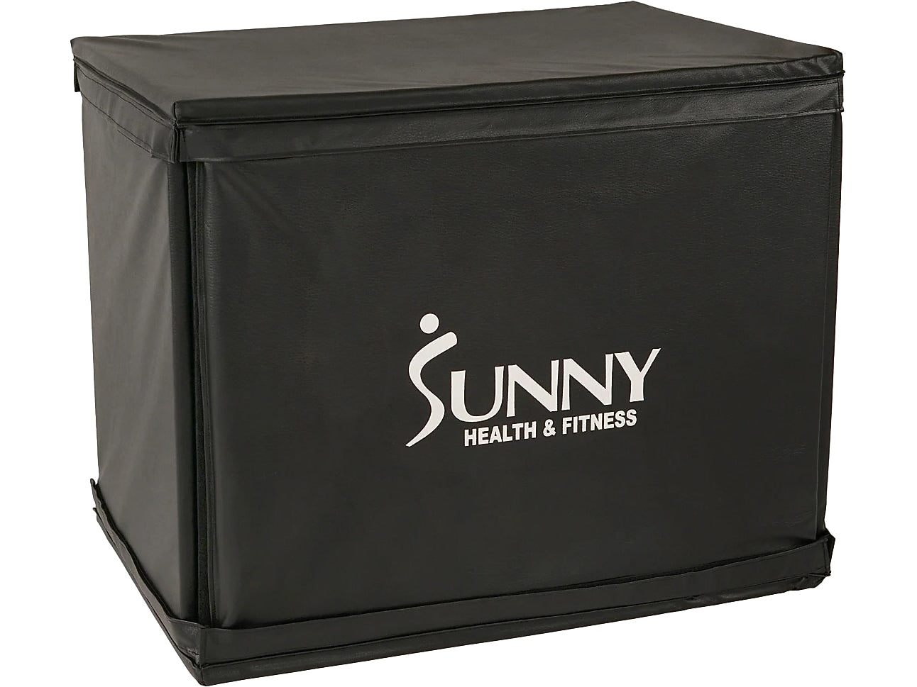 Sunny Health & Fitness Black Plyometric Box, 500 Lbs. Weight Capacity (NO. 084)