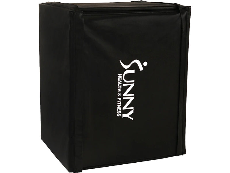Sunny Health & Fitness Black Plyometric Box, 500 Lbs. Weight Capacity (NO. 084)