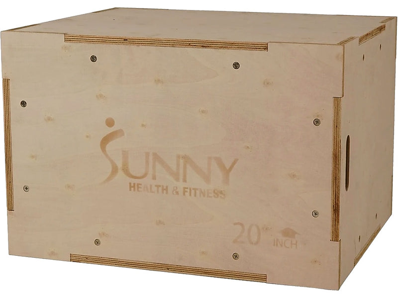 Sunny Health & Fitness Black Plyometric Box, 500 Lbs. Weight Capacity (NO. 084)