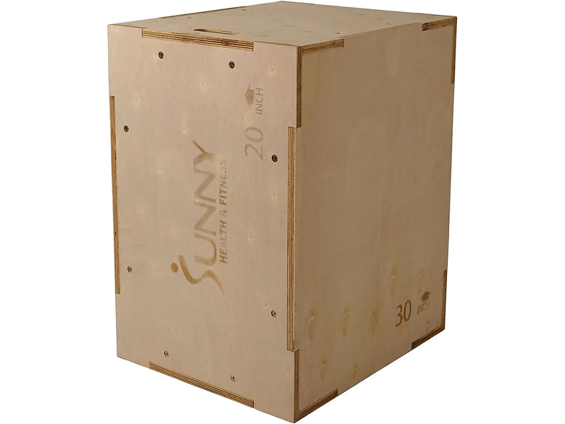Sunny Health & Fitness Black Plyometric Box, 500 Lbs. Weight Capacity (NO. 084)