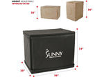 Sunny Health & Fitness Black Plyometric Box, 500 Lbs. Weight Capacity (NO. 084)