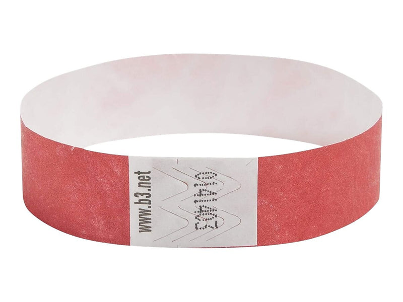 Baumgartens SICURIX Security Wrist Band, Red, 100/Pack (85020)