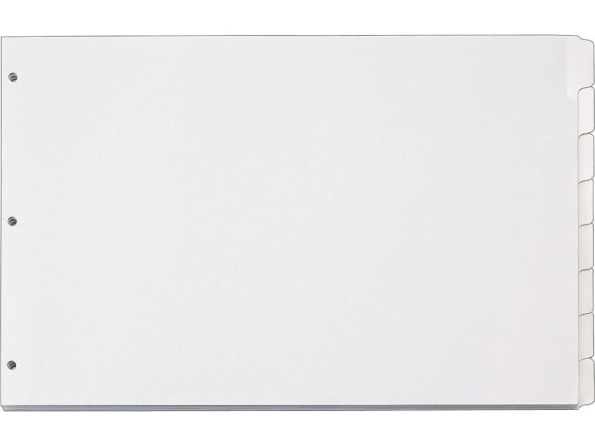 Cardinal Write & Erase Paper Dividers, 8-Tab, White (CRD 84271)