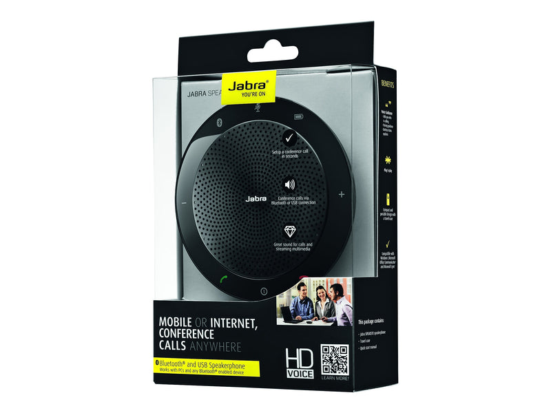 jabra Speak 510 Portable Bluetooth & USB Speakerphone, Black