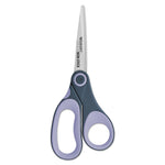 Westcott Non-Stick Titanium Bonded Scissors, 8" Long, 3.25" Cut Length, Gray/Purple Straight Handle (ACM14910)