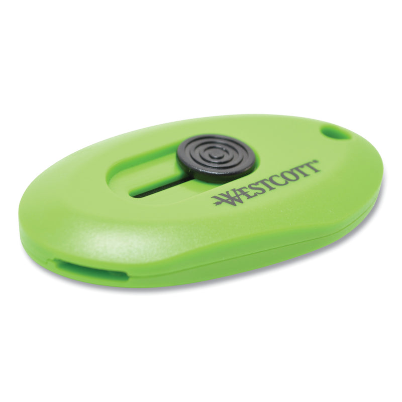 Westcott Compact Safety Ceramic Blade Box Cutter, 2.5", Retractable Blade, Green (ACM16474)