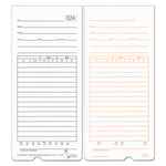 Acroprint Totalizing Time Clock Time Cards, Double Sided Sheet, 50 / Pack