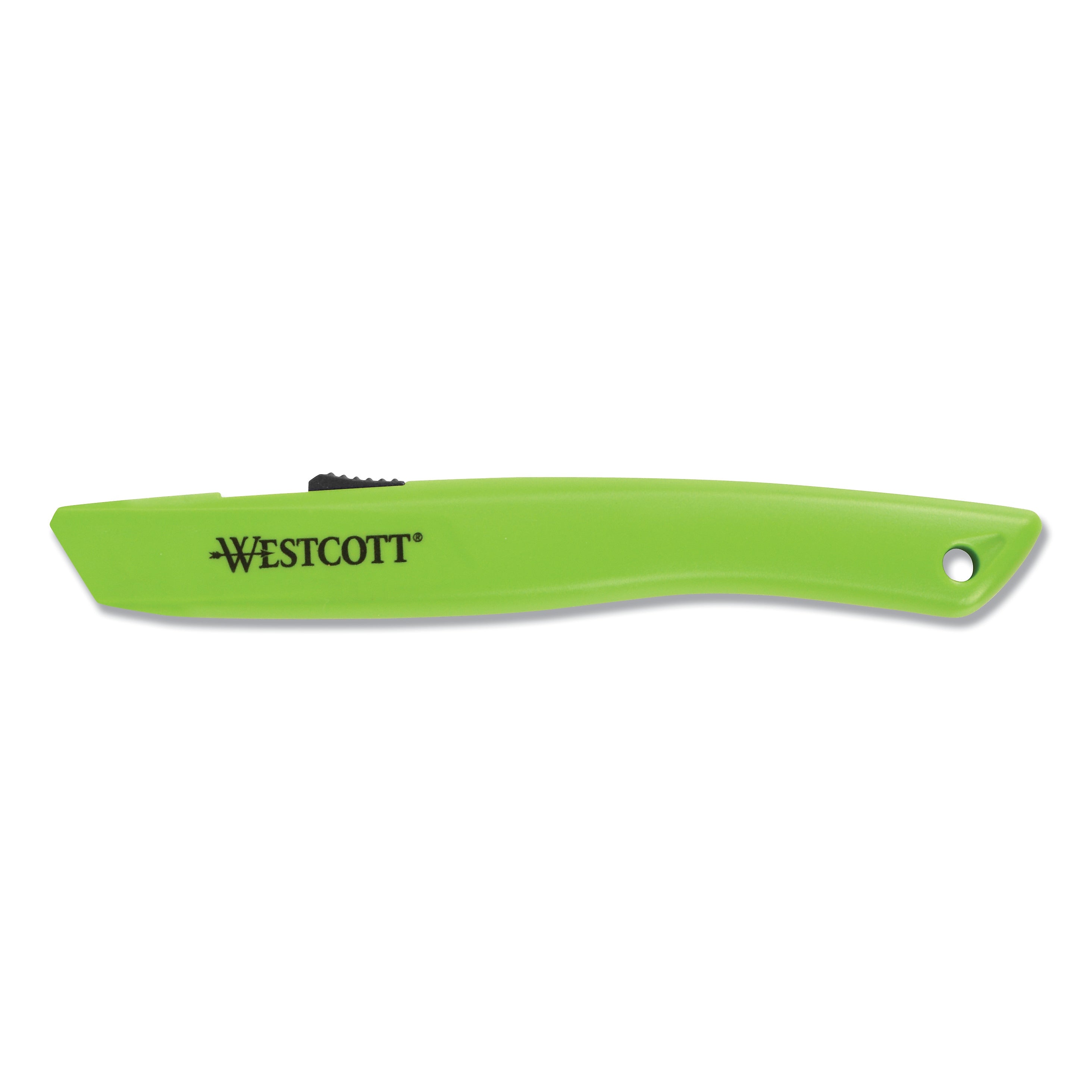 Westcott Safety Ceramic Blade Box Cutter, 6.15", Green (ACM17519)