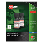 Avery UltraDuty GHS Chemical Waterproof and UV Resistant Labels, 1 x 2.5, White, 24/Sheet, 25 Sheets/Pack (AVE60527)