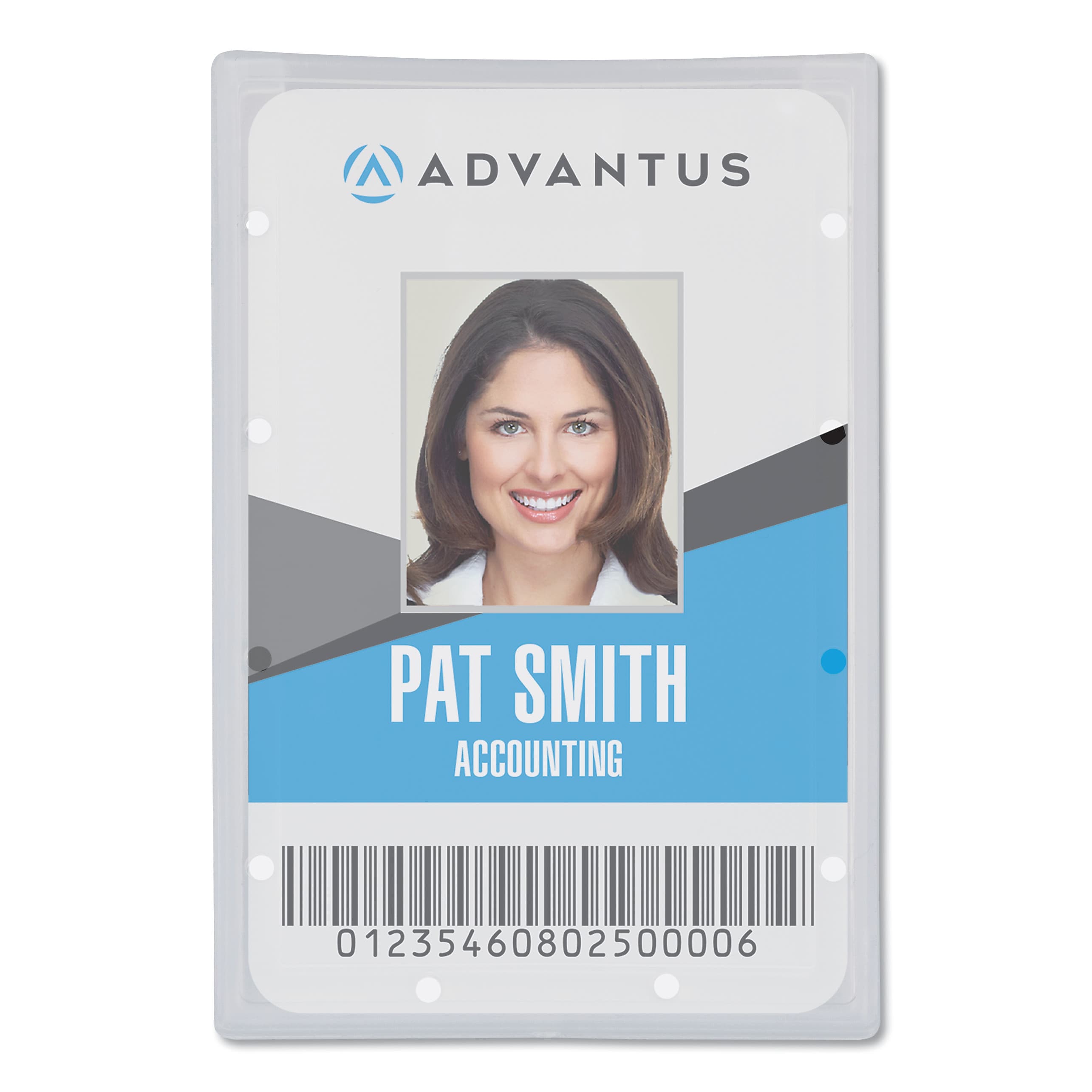 Advantus Clear ID Card Holder, Vertical, 2 5/16" x 3 11/16", 25/PK (AVT97100)