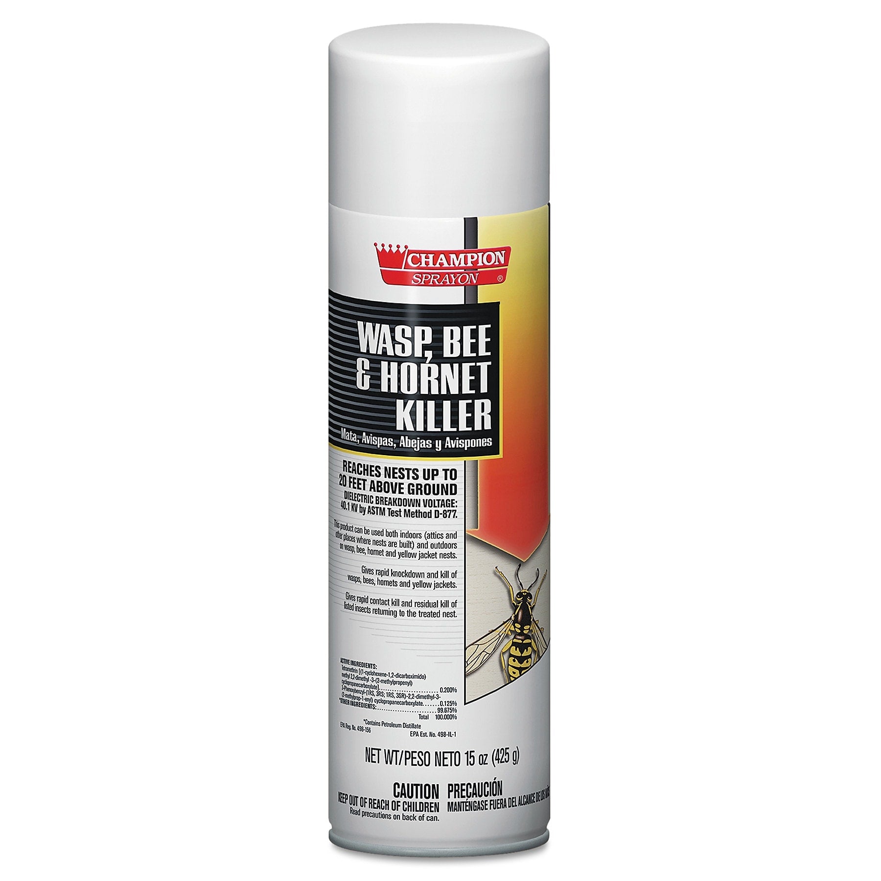 Chase Products Champion Sprayon Wasp, Bee & Hornet Killer, 15 oz., Can, 12/Carton (CHP5108)