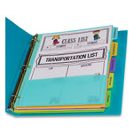 C-Line Index Dividers with Multi-Pockets, 5-Tab, 11.5 x 10, Assorted, 1 Set (CLI07650)