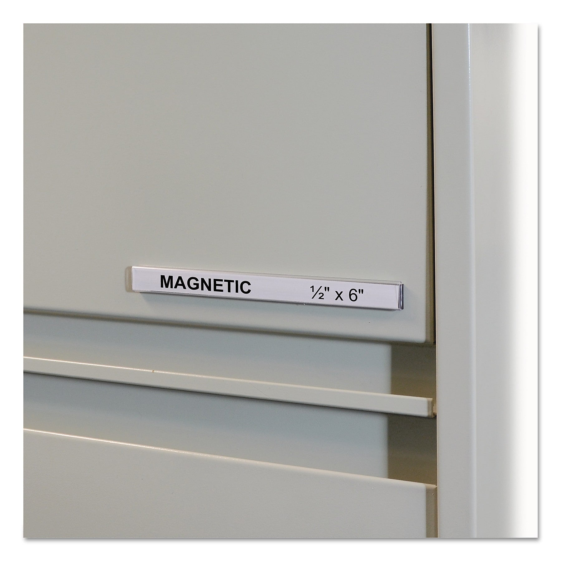 C-Line HOL-DEX Magnetic Shelf/Bin Label Holders, Side Load, 1/2" x 6", Clear, 10/Box (CLI87207)