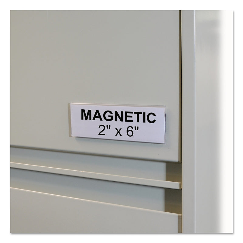 C-Line HOL-DEX Magnetic Shelf/Bin Label Holders, Side Load, 2" x 6", Clear, 10/Box (CLI87247)