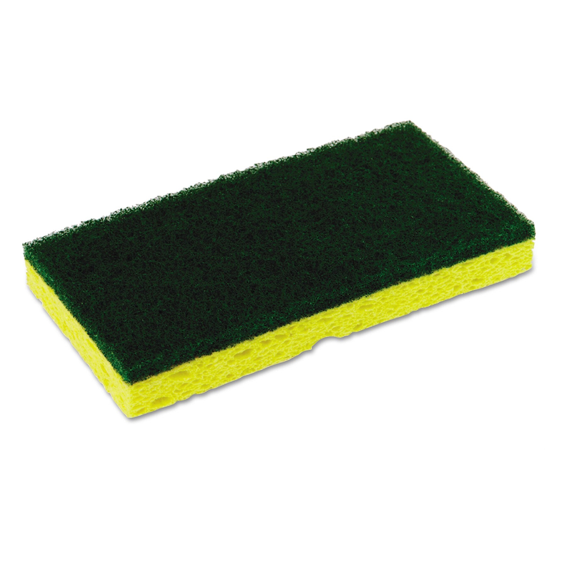 Continental Medium-Duty Scrubber Sponge, 3 1/8 x 6 1/4 in, Yellow/Green, 5/PK, 8 PK/CT (CMCSS652)