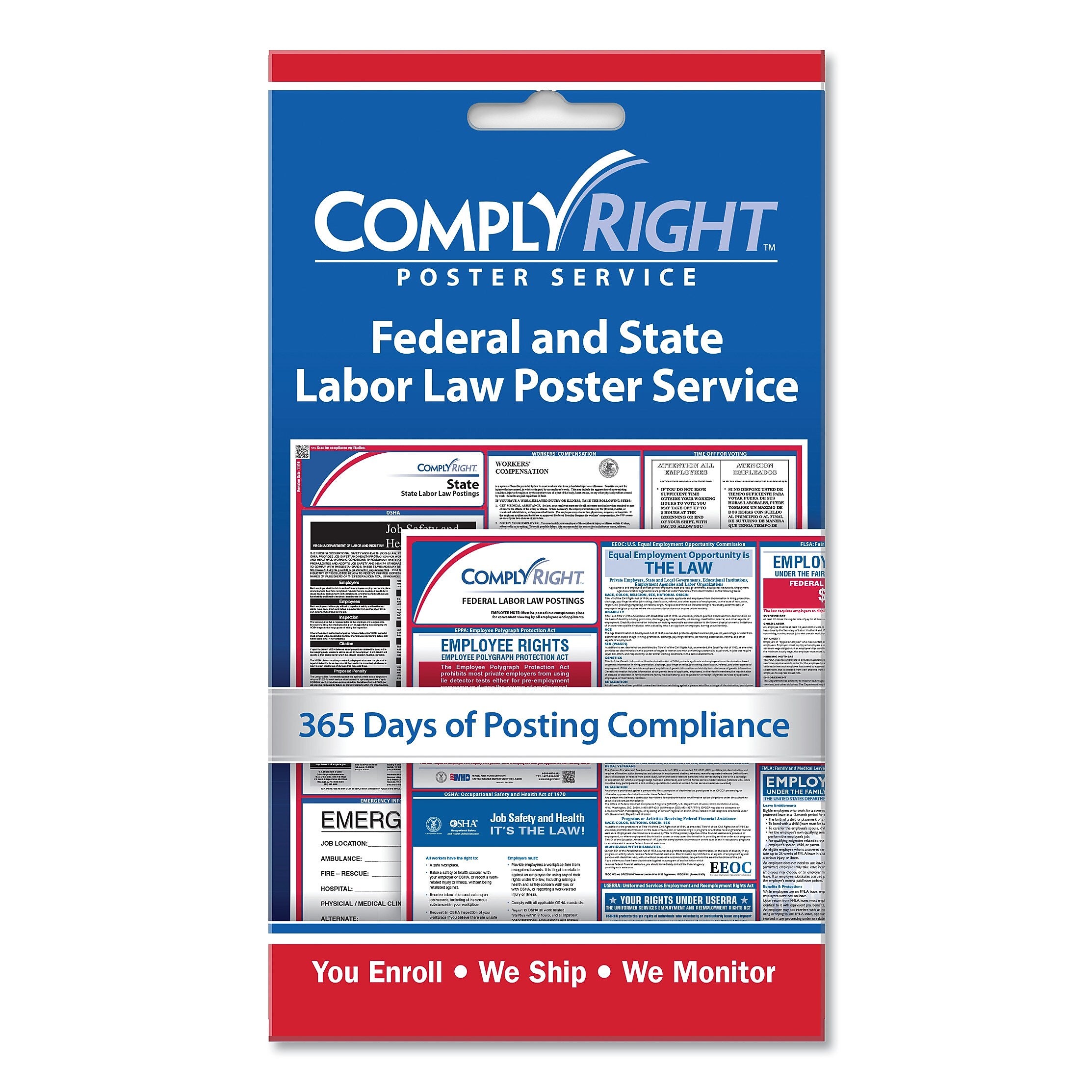 ComplyRight Labor Law Poster Service, "State/Federal Labor Law", 4w x 7h (COS098433)