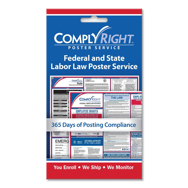 ComplyRight Labor Law Poster Service, "State/Federal Labor Law", 4w x 7h (COS098433)