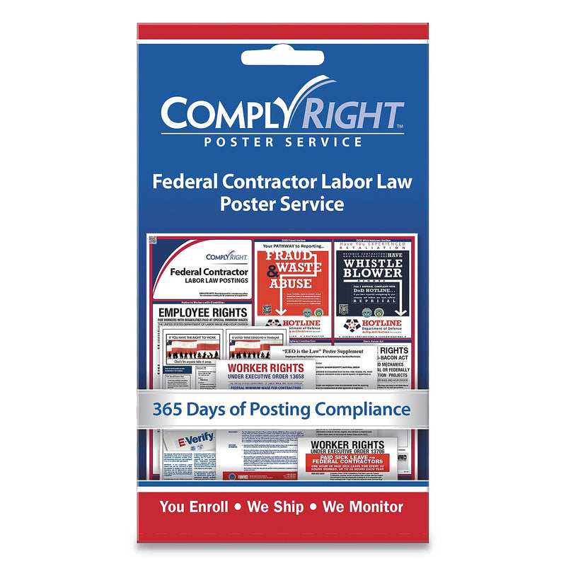 ComplyRight Labor Law Poster Service, "Federal Contractor Labor Law", 4w x 7h (COS098435)