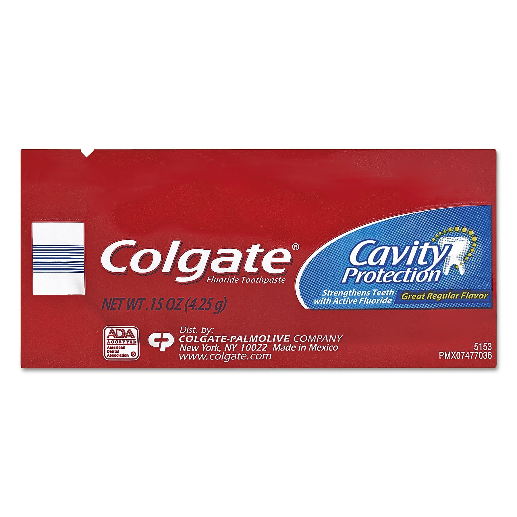 Colgate Cavity Protection Toothpaste, Regular Flavor, 0.15 oz. Tube, 1000/Carton (CPC50130)