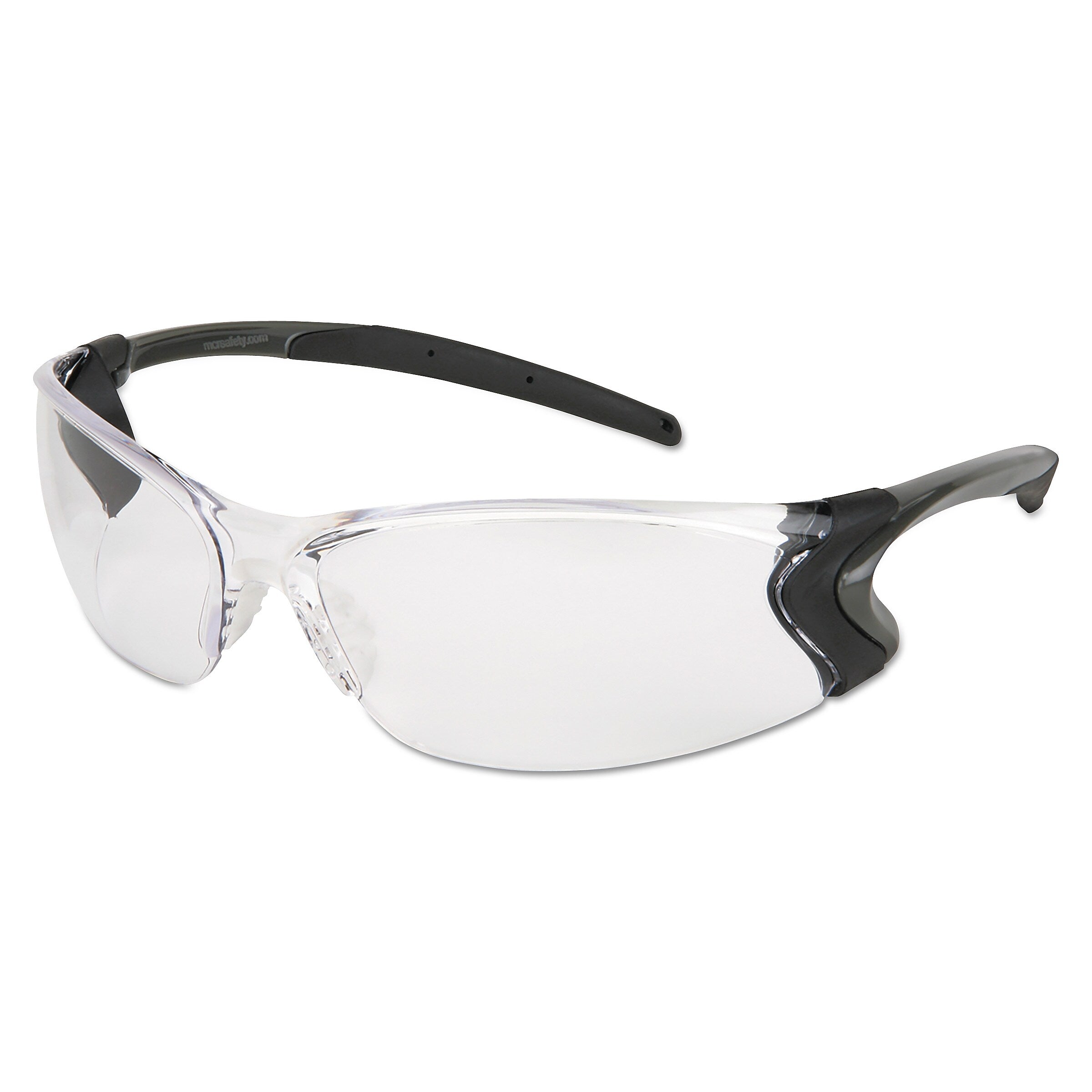 MCR Safety Backdraft Glasses, Clear Frame, Hard Coat Clear Lens (CRWBD110P)