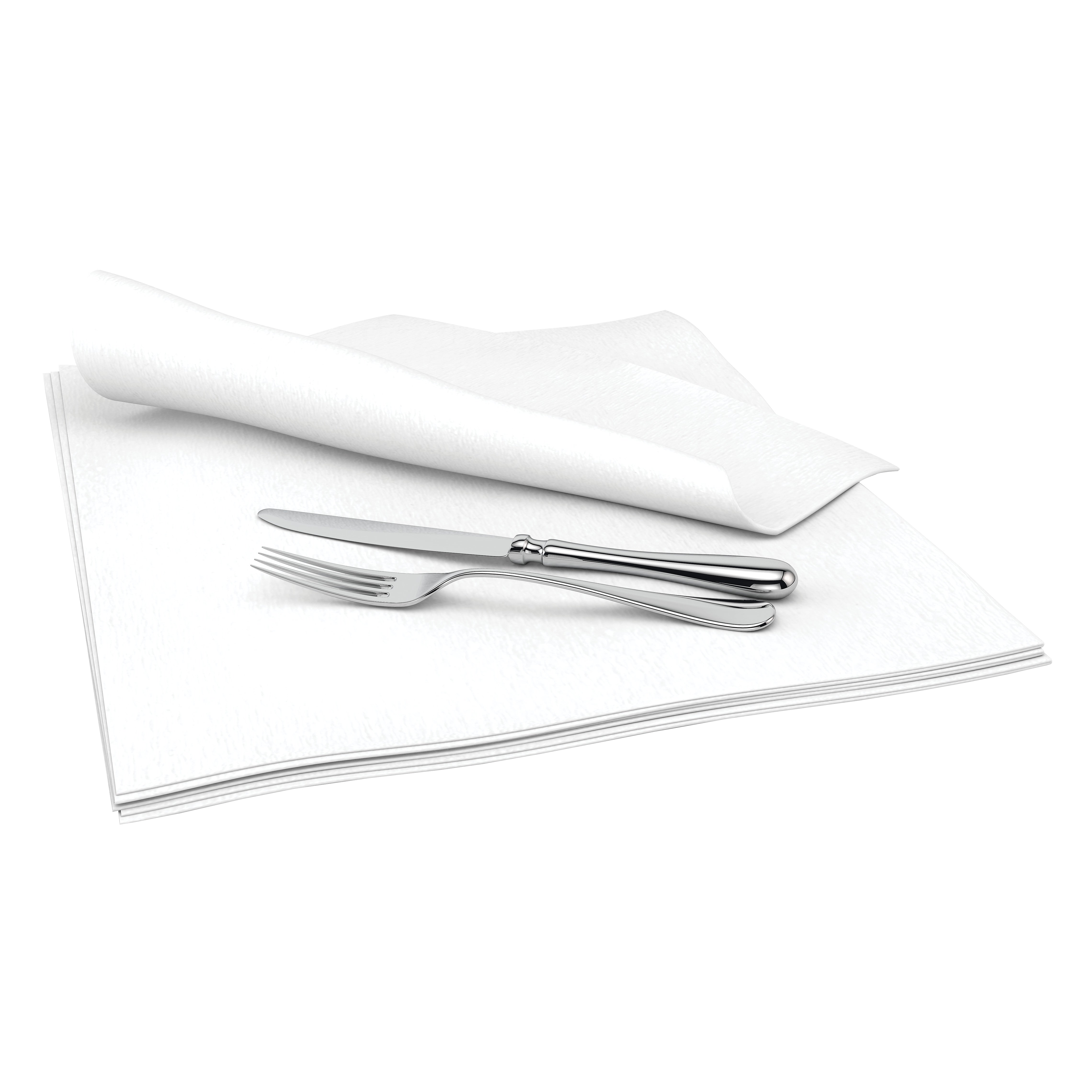 Cascades Select Dinner Napkins, 1-Ply, 15" x 15", White, 1000/Carton (CSDN692)