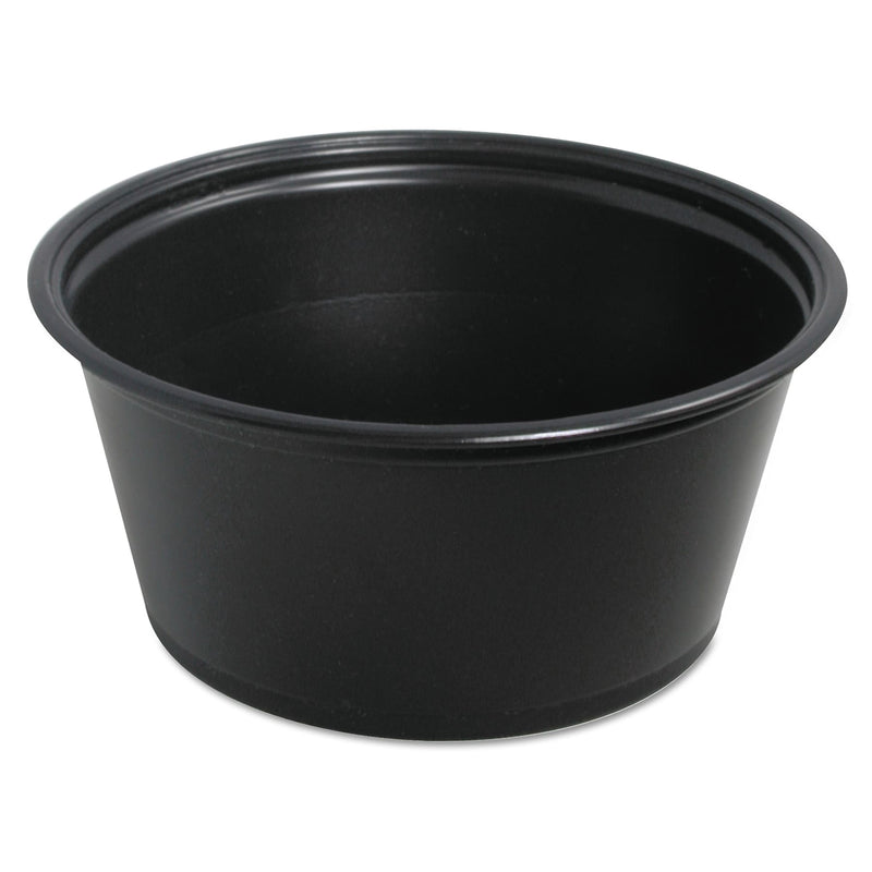 Dart Conex Complements Polypropylene Portion/Medicine Cups, 3.25 oz, Black, 125/Bag, 20 Bags/Carton (DCC325PCBLK)