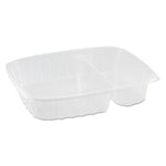 Dart Staylock Clear Hinged Container, Plastic, 9x3x8 3/5, 3-Comp Clear 100/PK 2 PK/CT (DCCC55UT3)