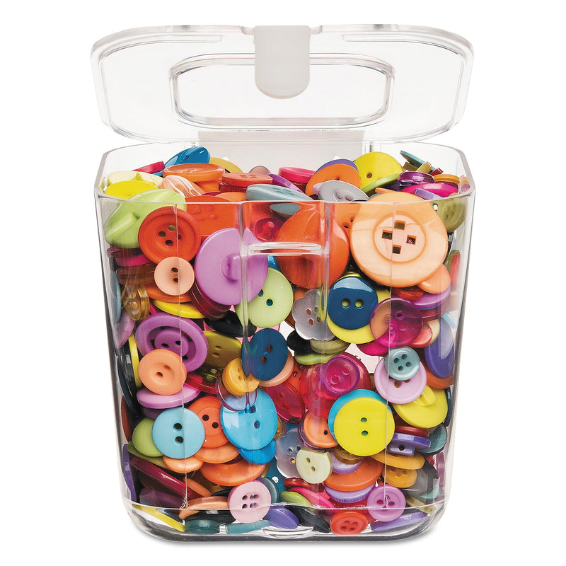 Deflect-O Stackable Caddy Organizer Containers, Small, Clear (DEF29101CR)