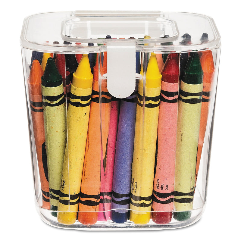 Deflect-O Stackable Caddy Organizer Containers, Small, Clear (DEF29101CR)