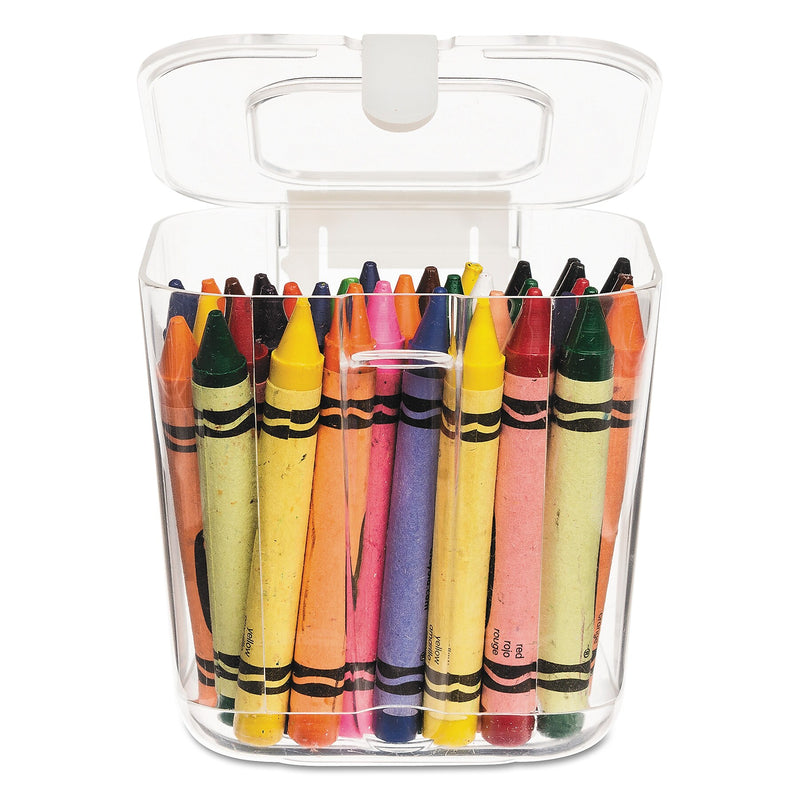 Deflect-O Stackable Caddy Organizer Containers, Small, Clear (DEF29101CR)