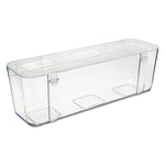 Deflect-O Stackable Containers, Large, Clear (DEF29301CR)