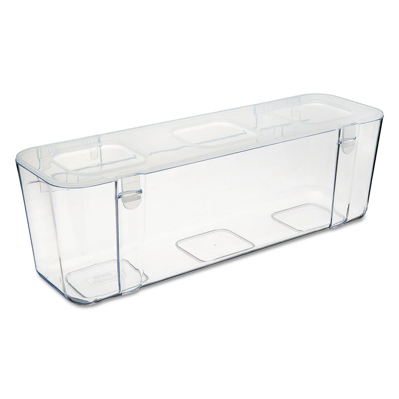 Deflect-O Stackable Containers, Large, Clear (DEF29301CR)