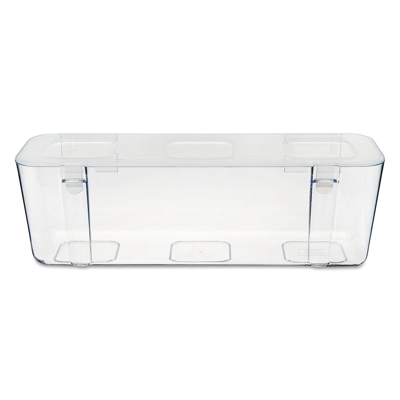 Deflect-O Stackable Containers, Large, Clear (DEF29301CR)