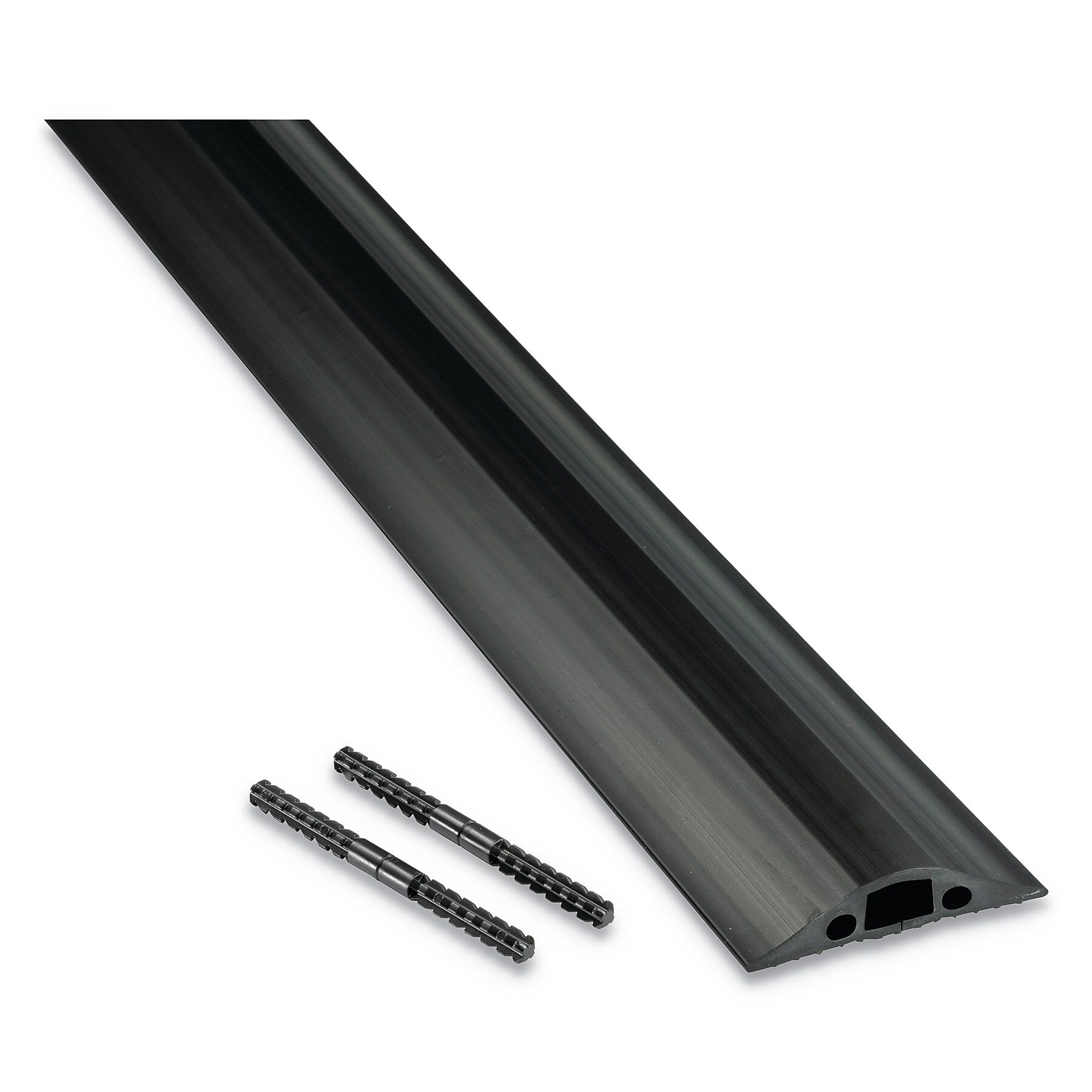 D-Line Medium-Duty Floor Cable Cover, 2.63" Wide x 30 ft Long, Black (DLNFC68B9M)