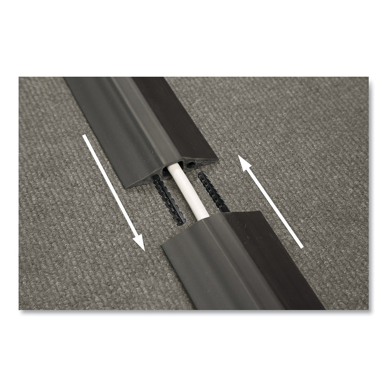 D-Line Medium-Duty Floor Cable Cover, 2.63" Wide x 30 ft Long, Black (DLNFC68B9M)