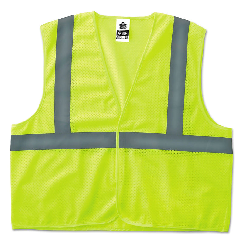 Ergodyne GloWear 8205HL Type R Class 2 Super Econo Mesh Safety Vest, Lime, Large/X-Large (EGO20975)