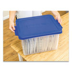 Bankers Box Heavy Duty Plastic File Storage, Letter/Legal Files, 14" x 17.38" x 10.5", Clear/Blue, 2/Pack (FEL0086202)