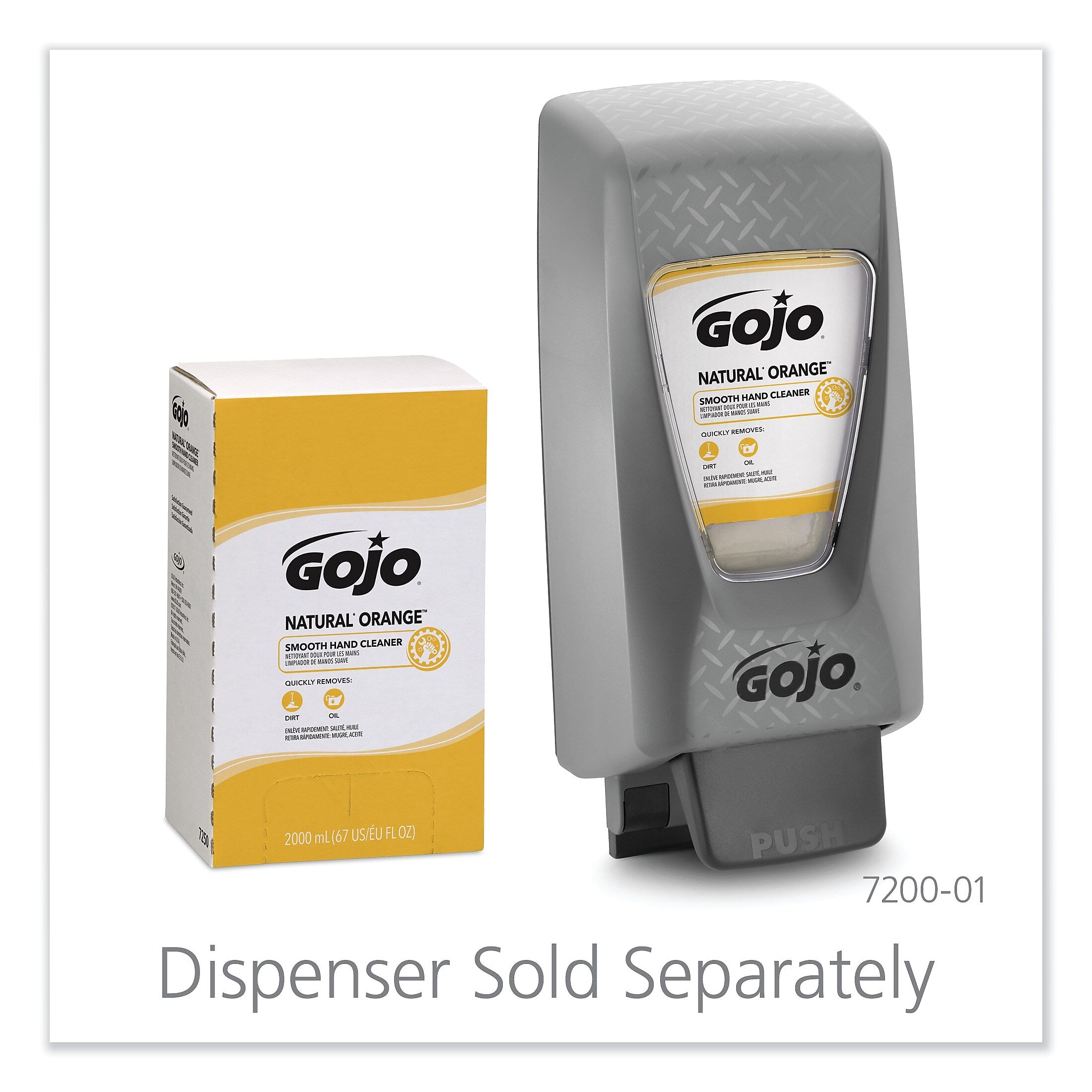 GOJO NATURAL ORANGE Smooth Lotion Hand Soap, 2000 ml, 4/Carton (GOJ7250)