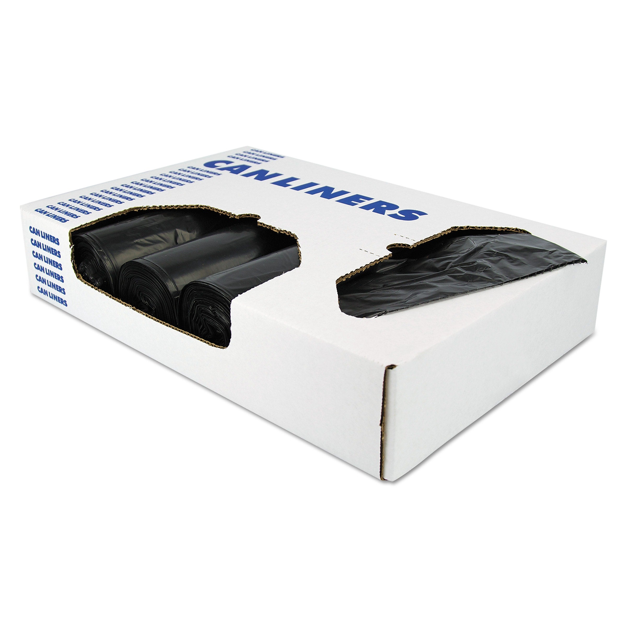 Heritage X-Liner Reprocessed Liners, 60 gal, 1.7 mil, 38" x 58", Black, 100/Carton (HERX7658WKR01)