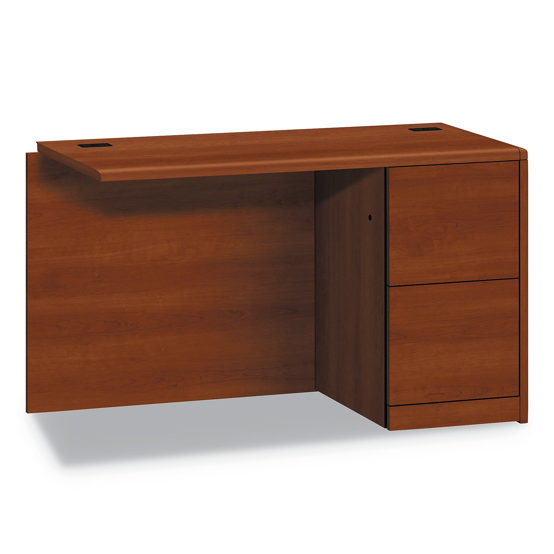 HON 10700 Series Full Right Pedestal Return, 48w x 24d x 29 1/2h, Cognac (HON10711RCO)