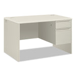 HON 38000 Series Single Pedestal Desk, Right, 48w x 30d x 30h, Silver Mesh/Light Gray (HON38251B9Q)