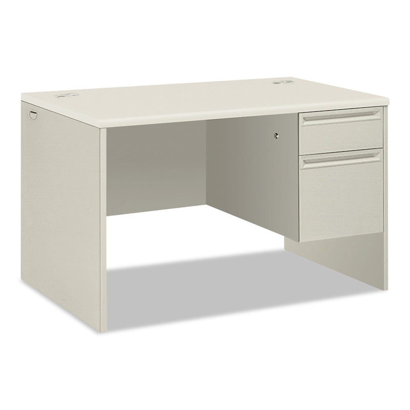 HON 38000 Series Single Pedestal Desk, Right, 48w x 30d x 30h, Silver Mesh/Light Gray (HON38251B9Q)
